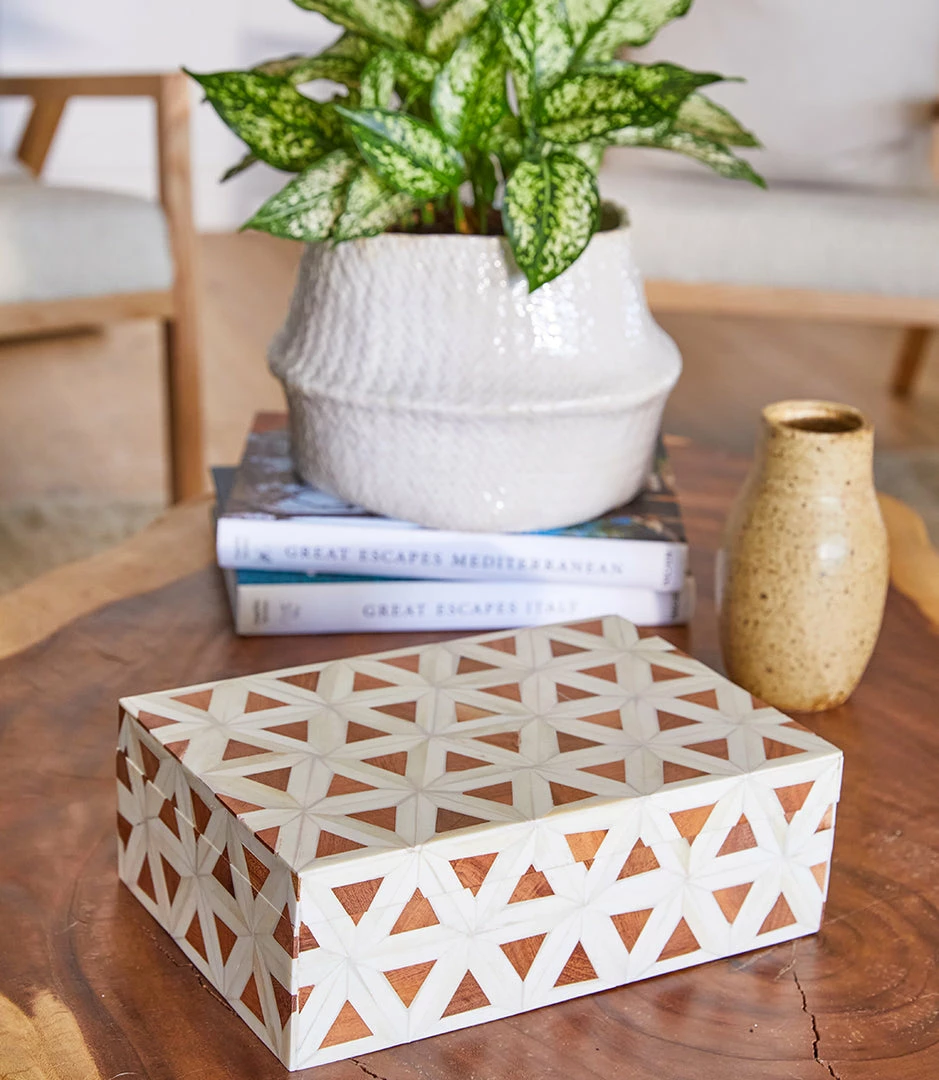 Karen Kane Home Wood Inlay Decorative Box