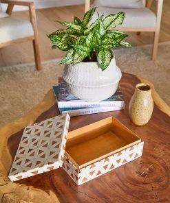 Karen Kane Home Wood Inlay Decorative Box