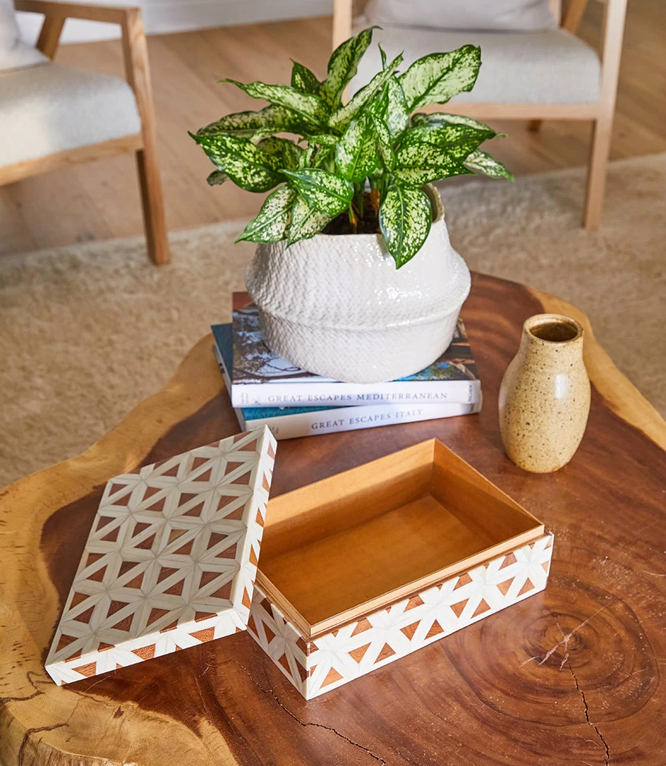 Karen Kane Home Wood Inlay Decorative Box