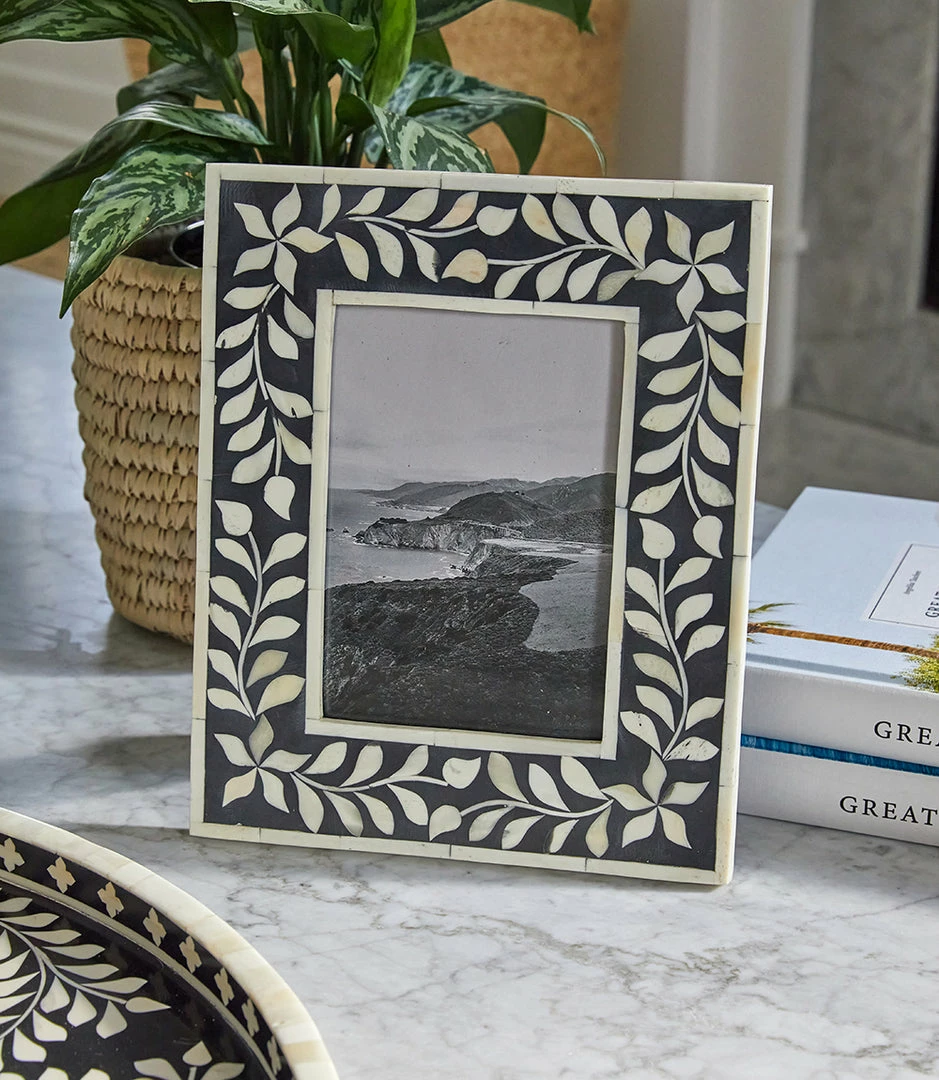 Karen Kane Home Floral Inlay Picture Frame