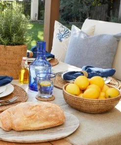 Karen Kane Home Rattan Bowl