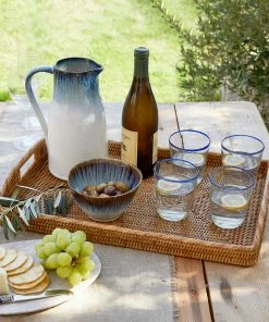 Karen Kane Large Rattan Tray