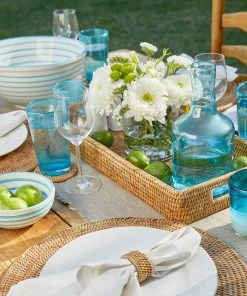 Karen Kane Small Rattan Tray Home