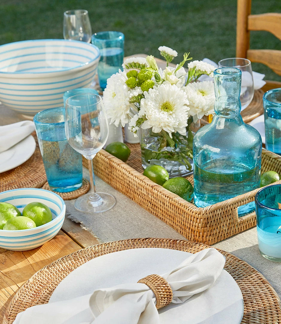 Karen Kane Small Rattan Tray Home