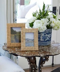 Karen Kane Home Crosshatch Rattan Picture Frame