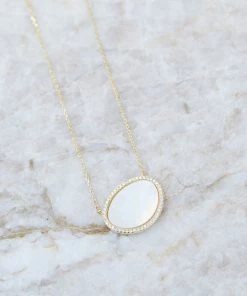 Karen Kane Mother Of Pearl Pendant Necklace