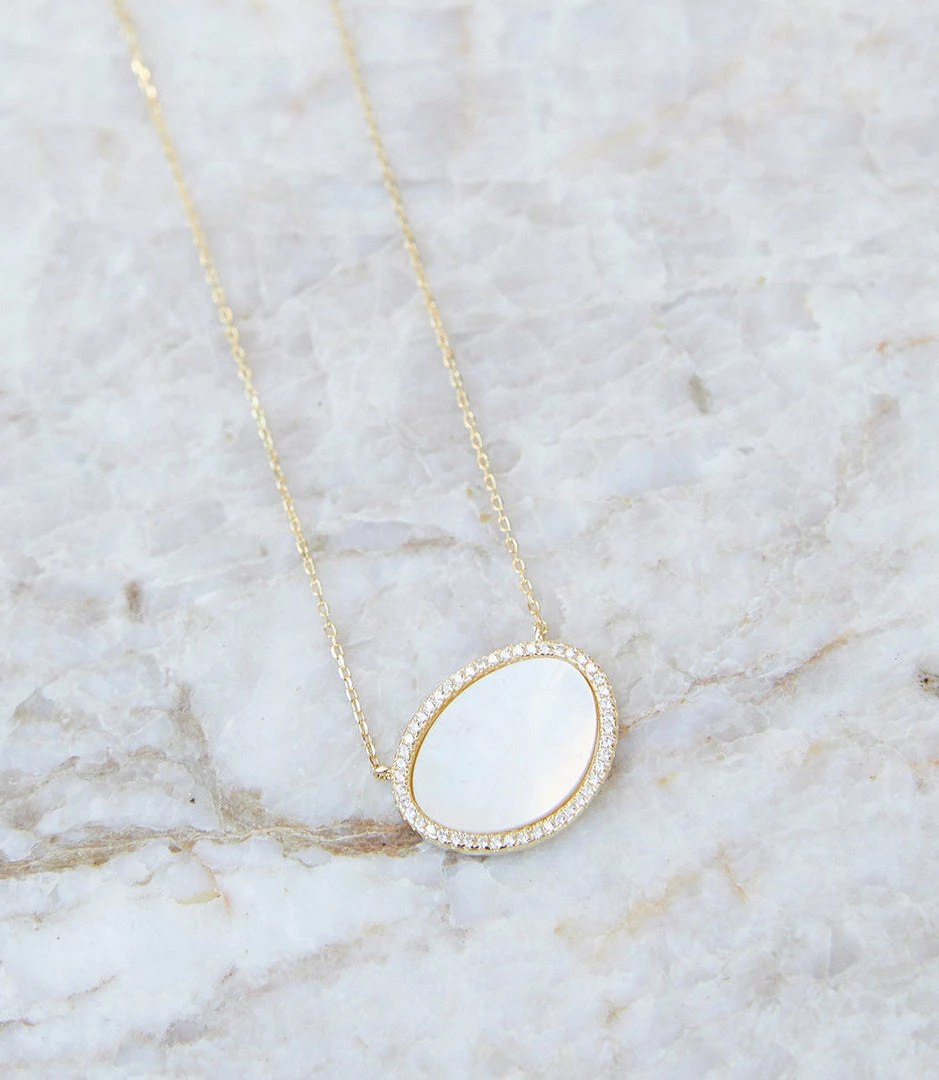 Karen Kane Mother Of Pearl Pendant Necklace