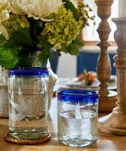 Karen Kane Etched Dove Drinking Glass Home