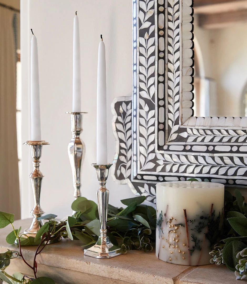 Karen Kane Pressed Botanical Candle, Evergreen Pine