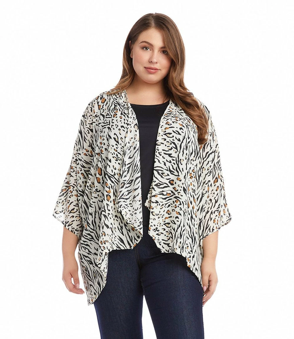 Karen Kane Plus Size Drape Front Jacket