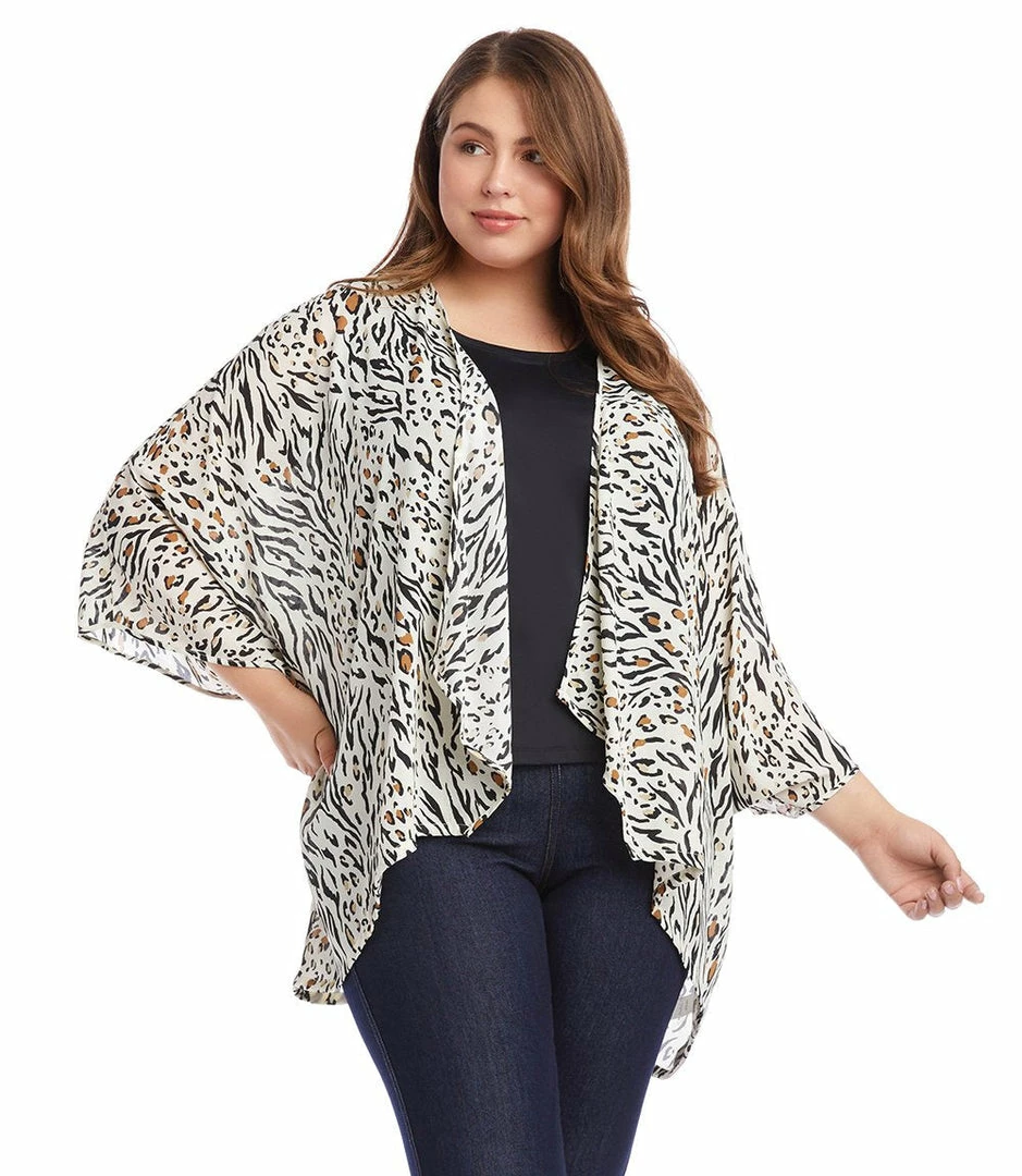 Karen Kane Plus Size Drape Front Jacket