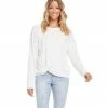 Karen Kane Twist Hem Sweatshirt Clothing