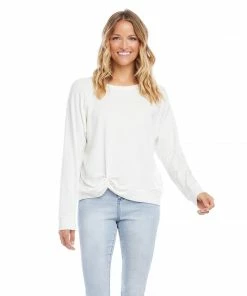 Karen Kane Twist Hem Sweatshirt Clothing
