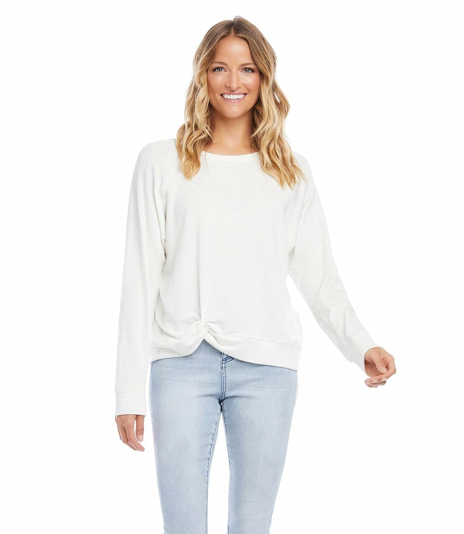 Karen Kane Twist Hem Sweatshirt Clothing