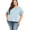 Karen Kane Plus Size Ruffle Sleeve Top