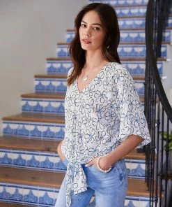 Karen Kane Clothing Tie-Front Top