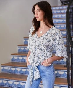 Karen Kane Clothing Tie-Front Top