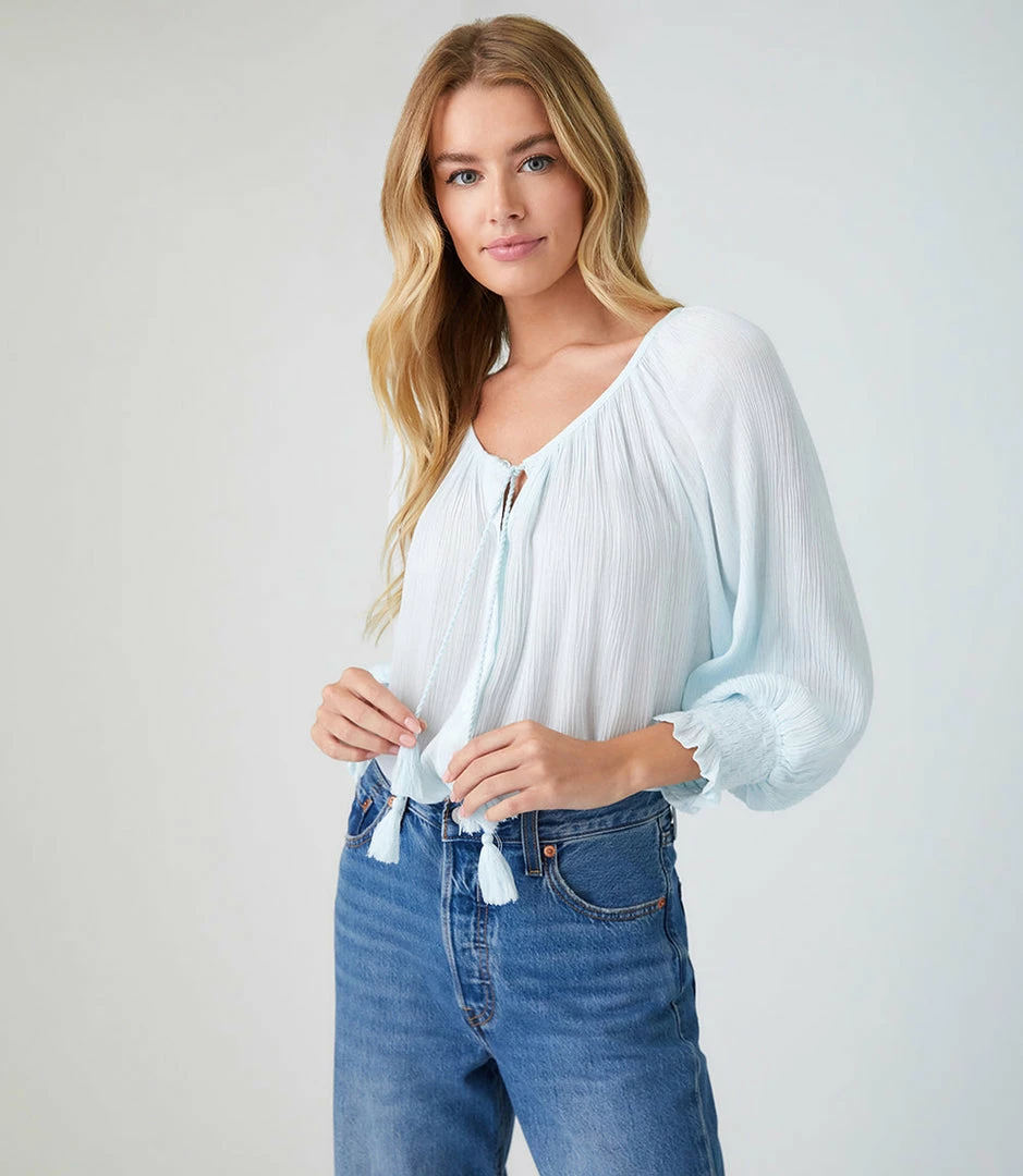 Karen Kane Clothing Button-Up Peasant Top