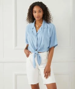 Karen Kane Tie-Front Top