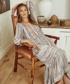 Karen Kane Stripe Midi Skirt