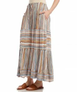 Karen Kane Stripe Midi Skirt