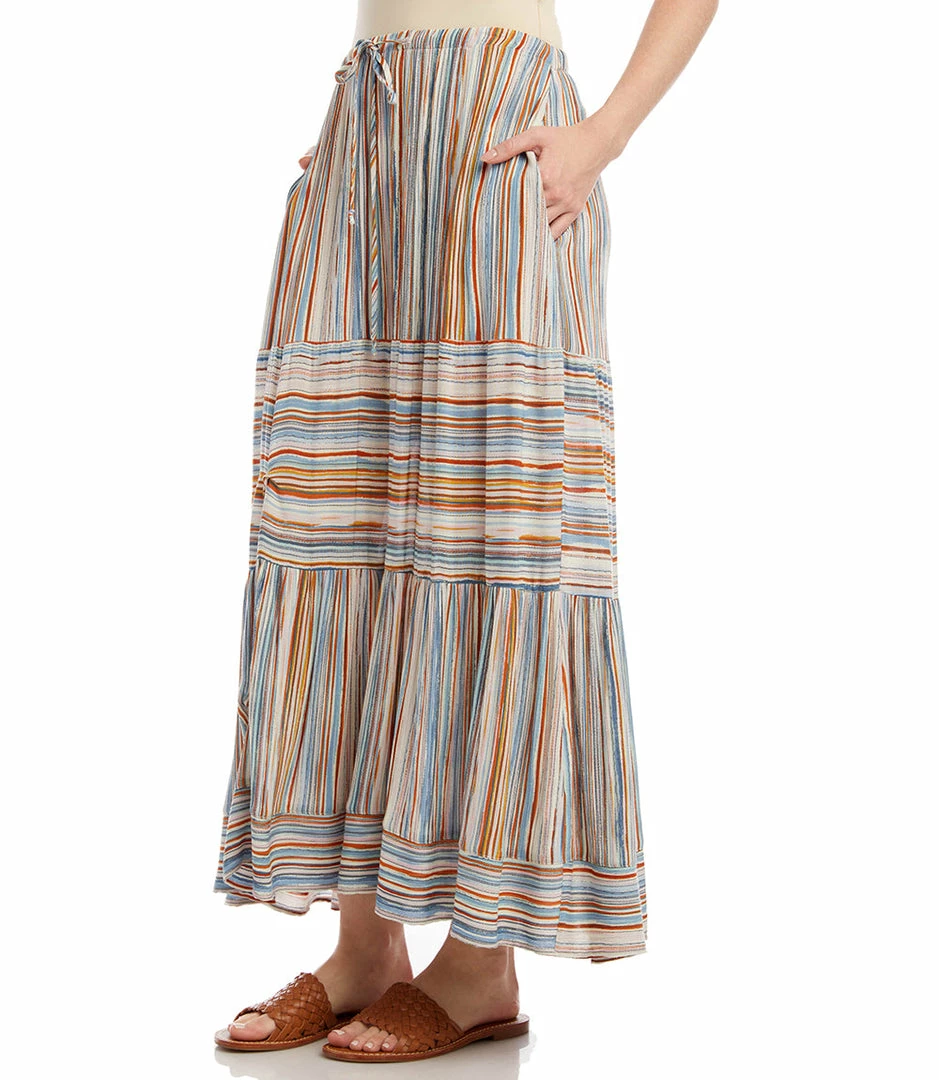 Karen Kane Stripe Midi Skirt