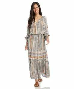 Karen Kane Stripe Midi Skirt