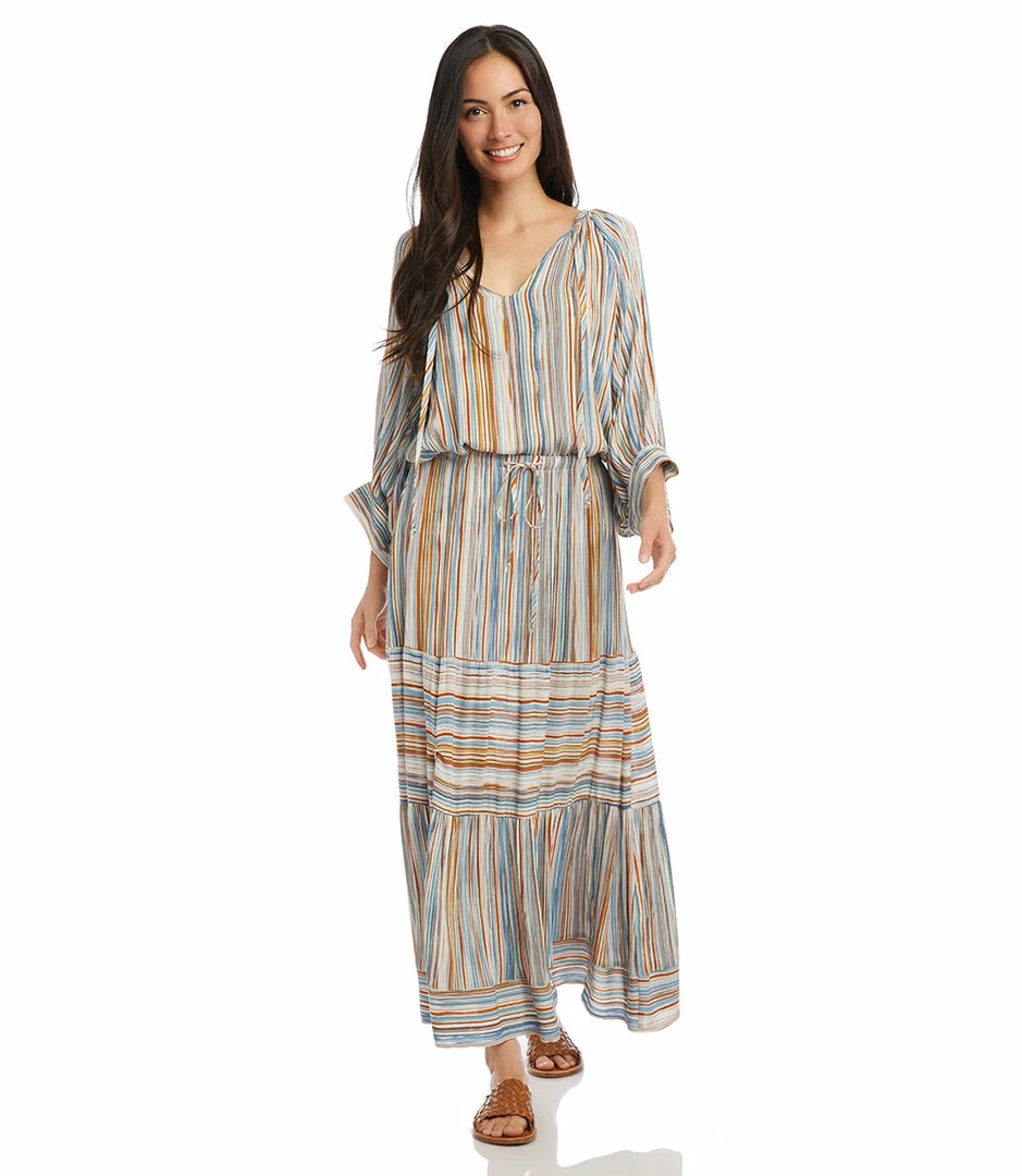 Karen Kane Stripe Midi Skirt