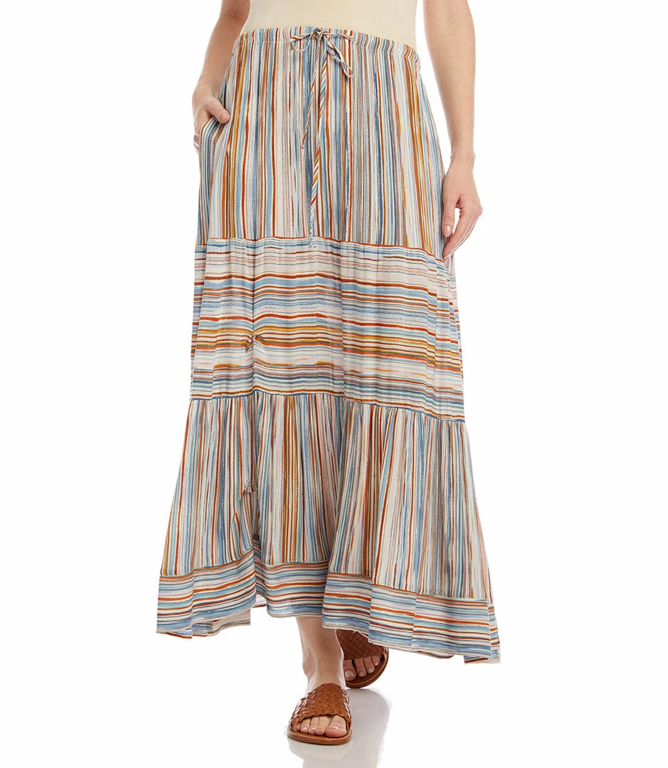 Karen Kane Stripe Midi Skirt