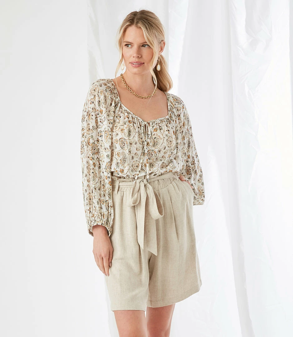 Karen Kane Tops Peasant Top