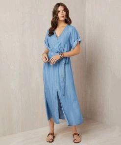 Karen Kane Cuffed Sleeve Dress Clothing