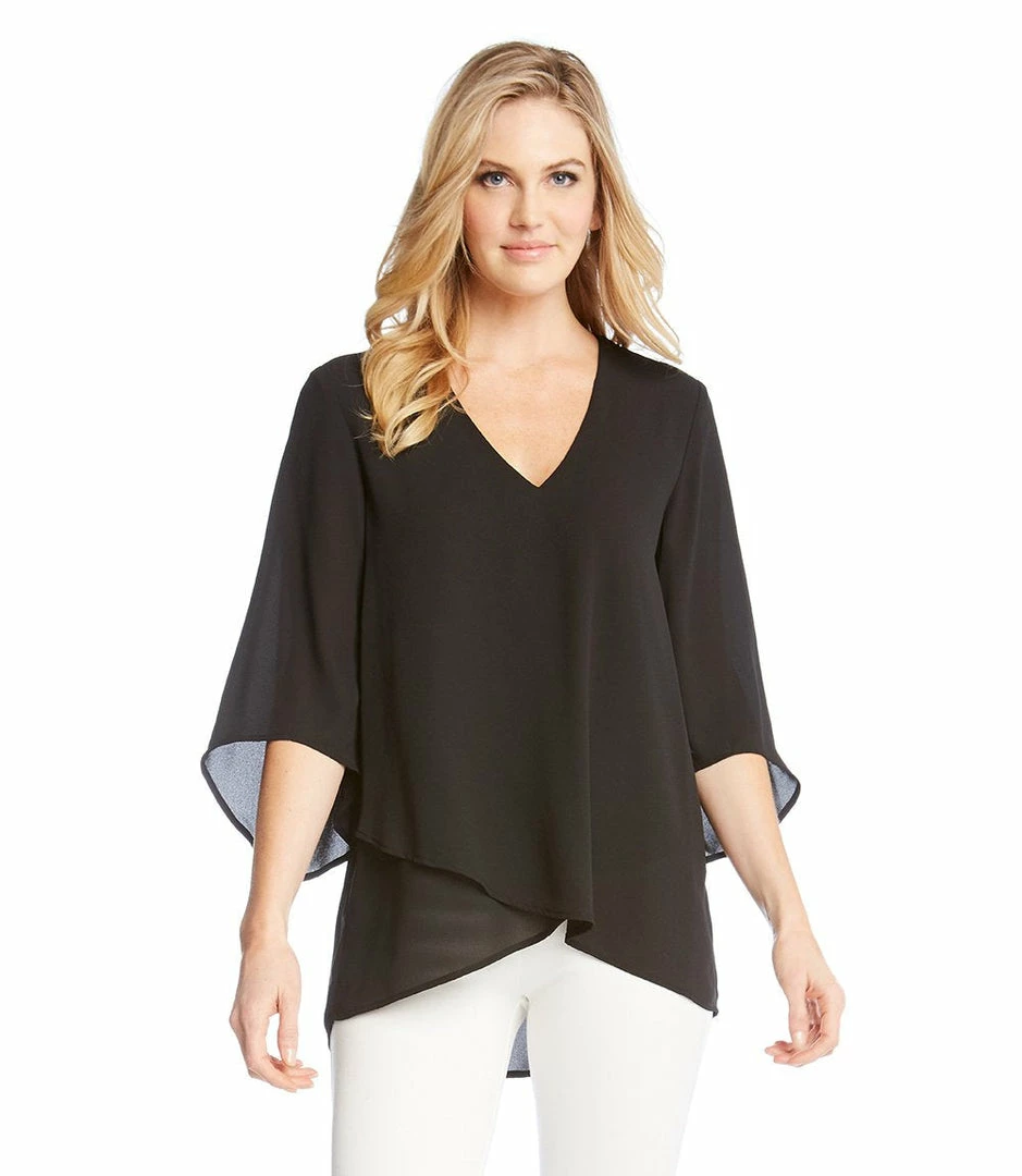 Karen Kane Bracelet Sleeve Asymmetric Top