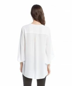 Karen Kane Bracelet Sleeve Asymmetric Top Tops