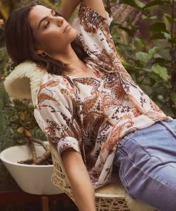 Karen Kane Short Sleeve Peasant Top Clothing