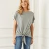 Karen Kane Boatneck Tie Front Top New Arrivals