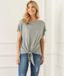 Karen Kane Boatneck Tie Front Top New Arrivals