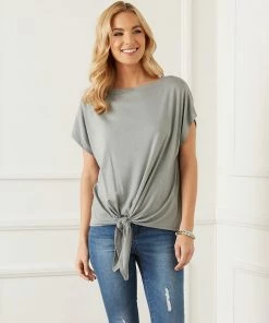 Karen Kane Boatneck Tie Front Top New Arrivals