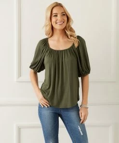 Karen Kane Knit Peasant Top Clothing