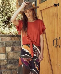 Karen Kane Clothing Ruffle Sleeve Top