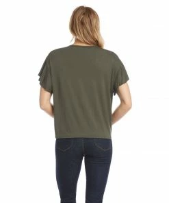 Karen Kane Petite Size Ruffle Sleeve Top