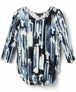 Karen Kane 3/4 Sleeve Shirttail Top Clothing