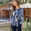 Karen Kane 3/4 Sleeve Shirttail Top Clothing