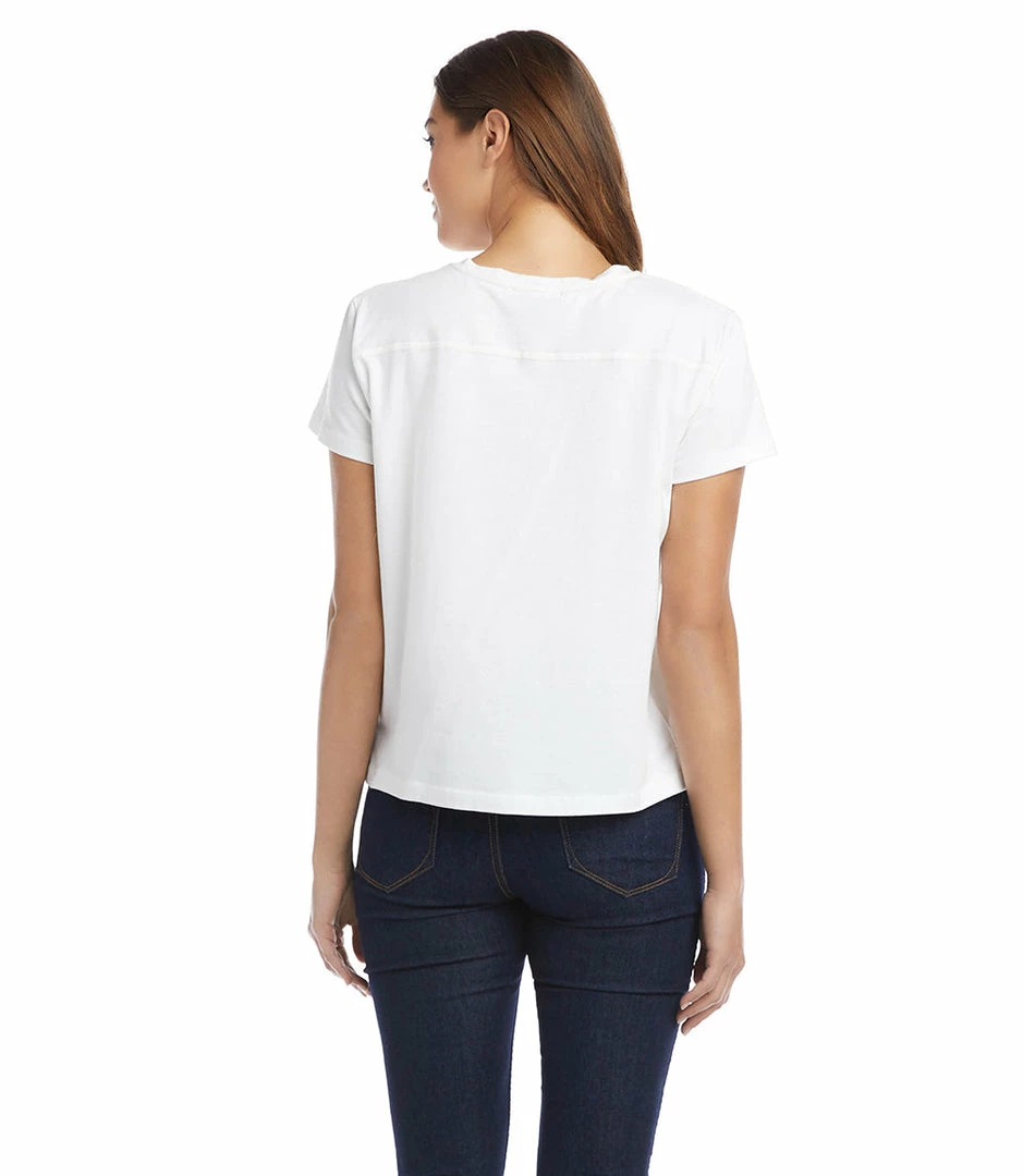 Karen Kane Petites Petite Size Print Short Sleeve Tee