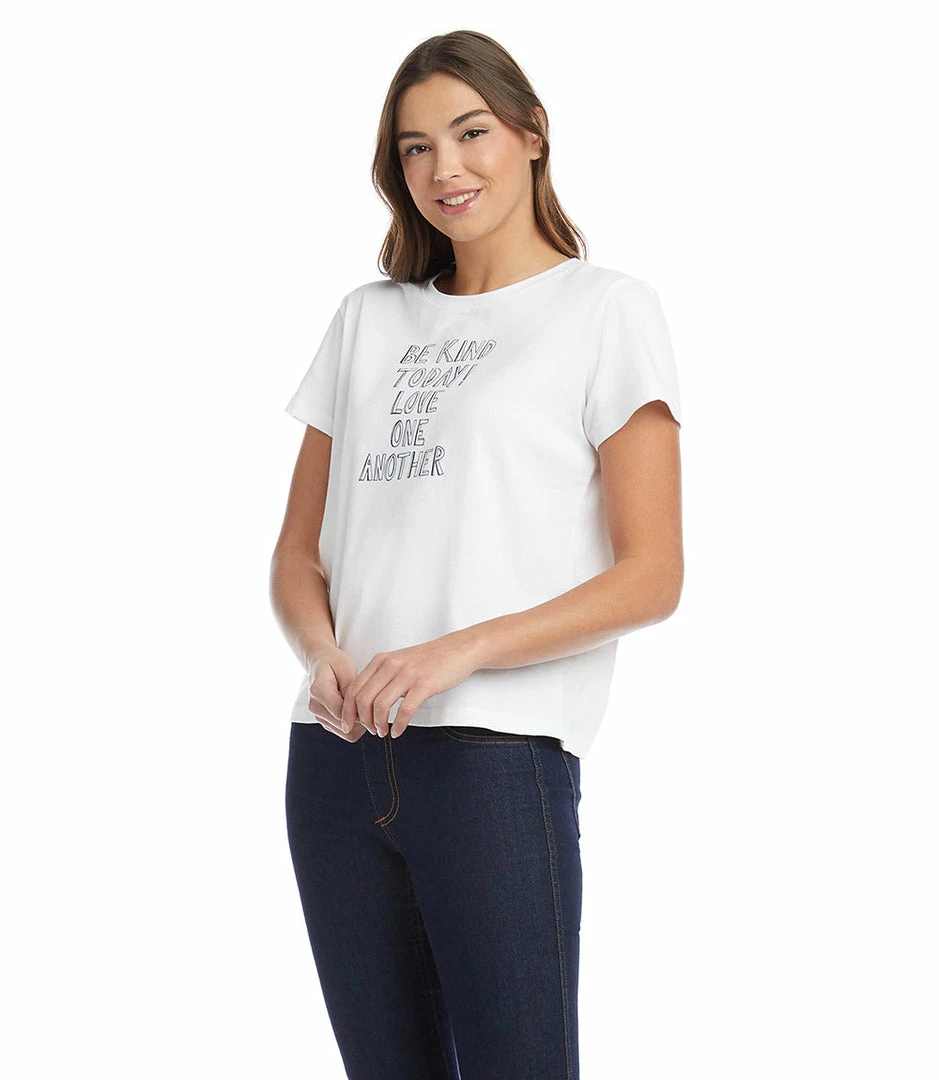 Karen Kane Petites Petite Size Print Short Sleeve Tee