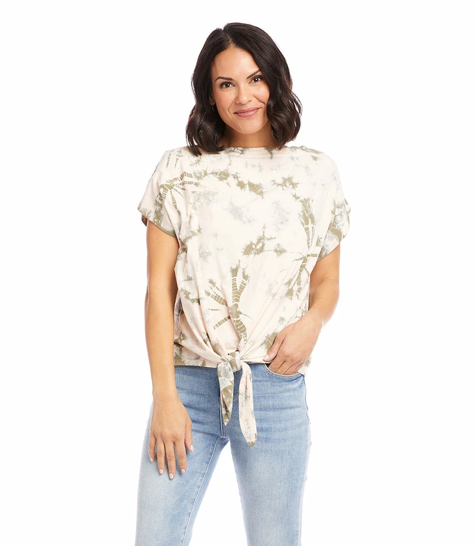 Karen Kane Boatneck Tie-Front Top Clothing