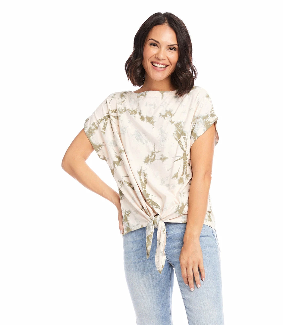 Karen Kane Boatneck Tie-Front Top Clothing