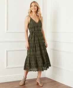 Karen Kane Tiered Midi Dress Clothing