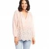 Karen Kane Eyelet Border Peasant Top Clothing