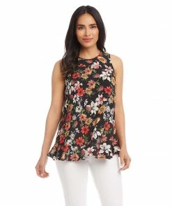 Karen Kane Petite Size Ruffle Hem Tank
