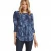 Karen Kane Petite Size Tie-Dye Burnout Shirttail Tee